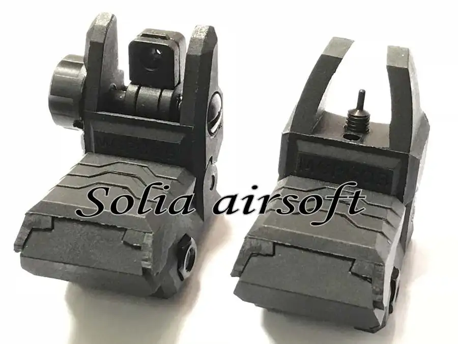 Floding сзади-полимерный зрение спереди и сзади Охота прицелы для 20 мм рейку AR15 M4 arisoft