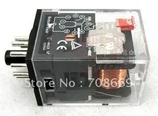 10 шт./набор, база+ катушки реле мощности MKS3P 8pin 2NO 2NC 10A(нет) 5A(NC) DPDT AC220V