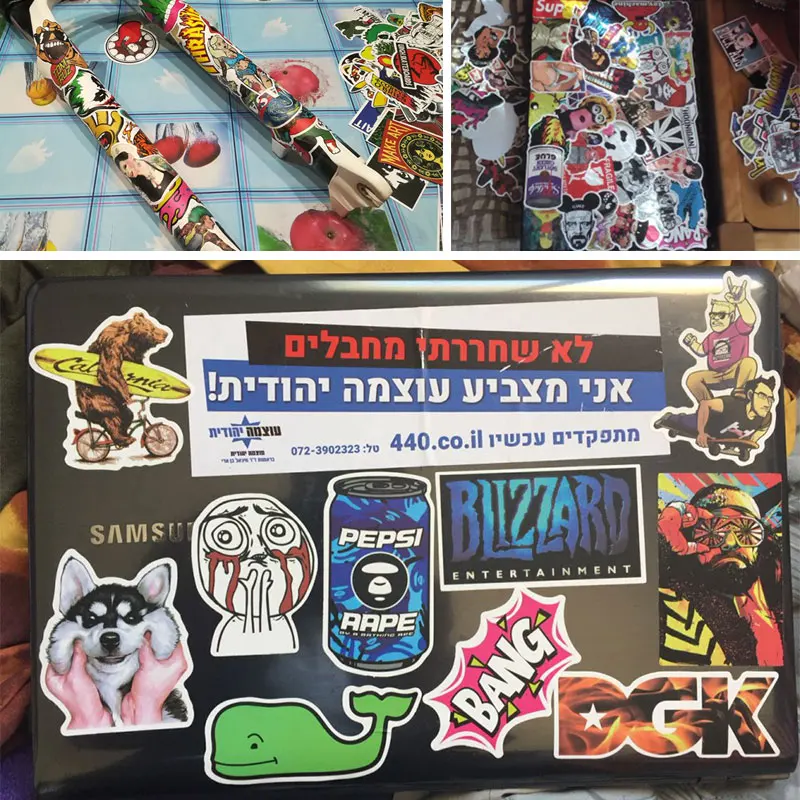 100 Pcs Unique Car Styling Decal Stickers For Snowboard Motorcycle Bike Laptop No Repeating Waterproof Stickers Accessories