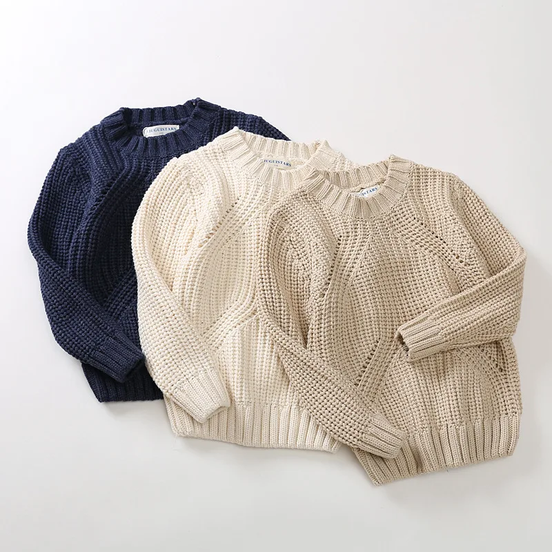 

Autumn and Winter Cotton Boy Sweater Basic Shirt Child Sweater Children's Clothing Pullover O-neck Boys Clothes for Kids