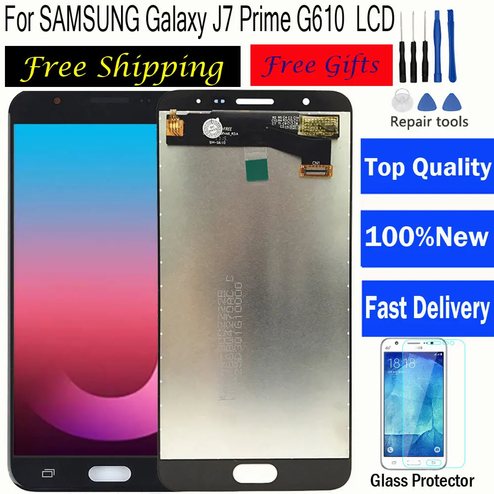 

For SAMSUNG Galaxy J7 Prime LCD Touch Screen Display Digitizer Assembly Replacement G610 G610F G610M J7 Prime LCD