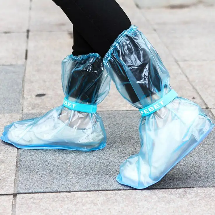 Непромокаемая обувь для женщин/мужчин/детей; Детские утепленные водонепроницаемые сапоги; непромокаемые сапоги на плоской нескользящей подошве; SN-162 - Цвет: blue XXL