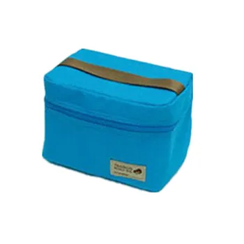 

Casual Bento Pouch Blue Lunch Bag Container Thermal Insulated Cooler Bag Lunch Dining Travel Tote Waterproof Picnic Bag