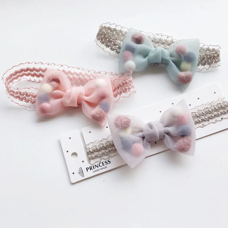 

Bowknot Baby Headband Crown Bows Baby Girl Headbands Lace Elastic Hair Band Turban Children Kids Haarband Baby Hair Accessories