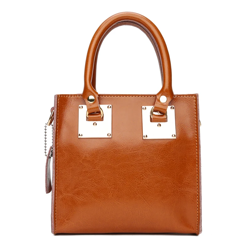 

Ladies Handbag Leather Shoulder Bag Oil Wax Leather Square Retro Messenger Bag Mini Joker