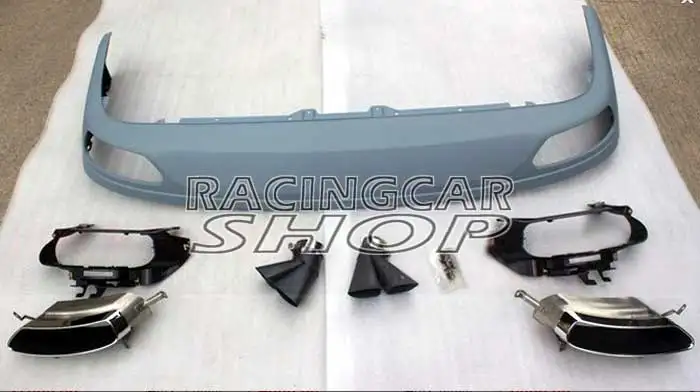 W12 STYLE Rear Diffuser Exhaust Tips Muffler End For Audi A8 Standard Bumper 08-13