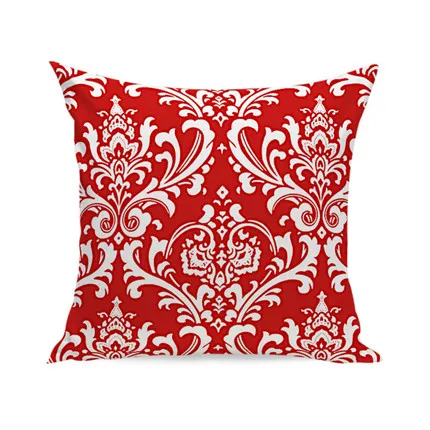 Nordic Чехлы красный, белый декором и плюшевой подкладкой с геометрическим рисунком подушки Чехлы для домашнего декора Подушка Чехол для дивана размером 45*45 см - Цвет: 10