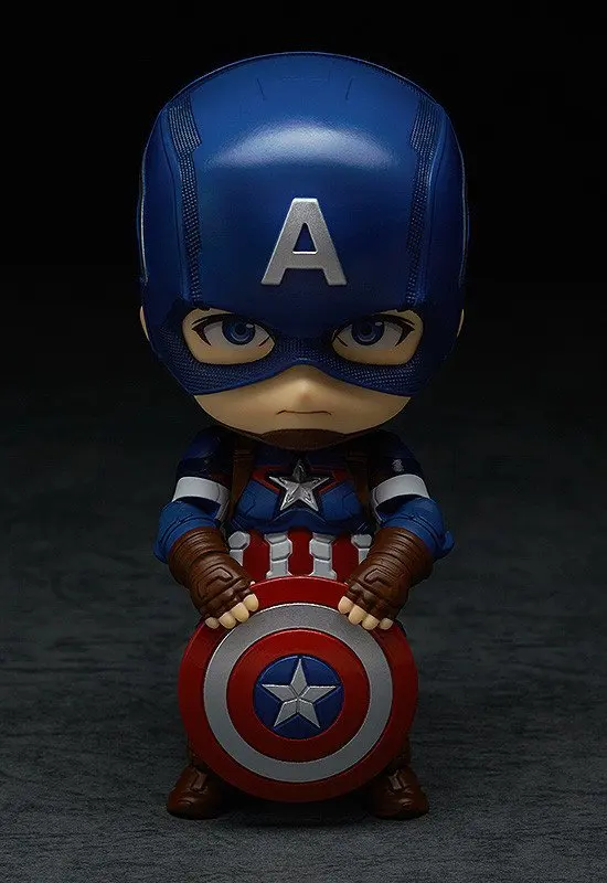 Аниме Marvel Nendoroid 618 милые каваи Капитан Америка 10 см фигурка игрушки