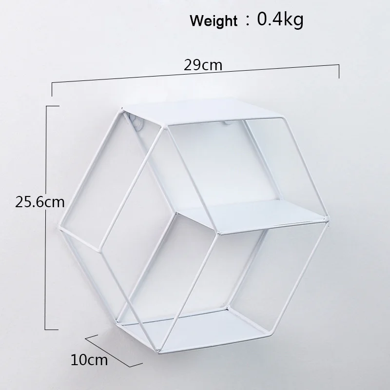 Baffect в скандинавском стиле, настенная железная полка для хранения, органайзер, стеллаж для хранения, держатель для кухни, живой Рим, домашний декор - Цвет: White 1 PCS