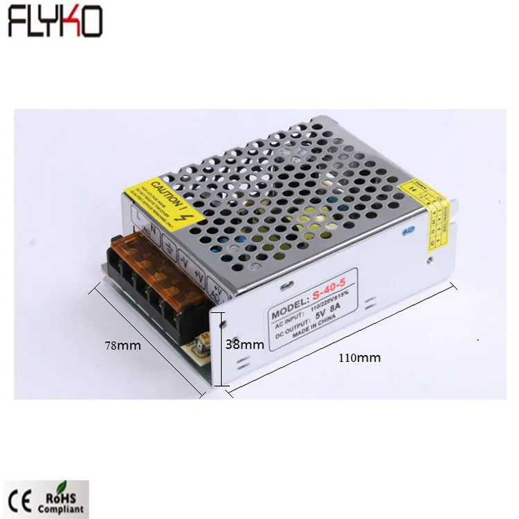 

Free shipping DC5V 8A40W 40A200W Switching Power Supply for stage light