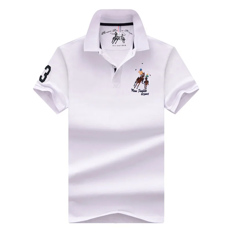 

men clothes 2019 Men's POLO Shirts Brand Cotton Short Sleeve Camisas embroidery horse Polo Summer lapel Male Polo Shirt men