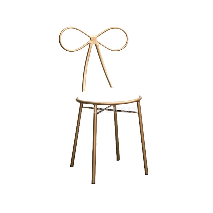 American Country Modern Design Gold Color Iron Metal Dining Chair Butterfly Backrest Leisure Dressing Chair Soft Seat Cushion American Country Modern Design Gold Color Iron Metal Dining Chair Butterfly Backrest Leisure Dressing Chair Soft Seat Cushion