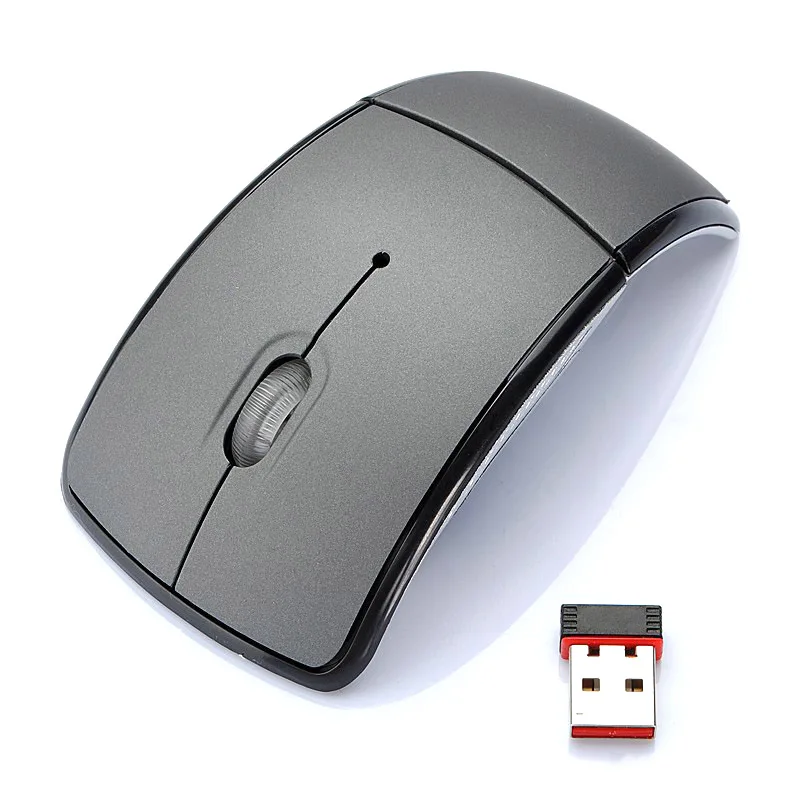 2,4 ГГц Беспроводная мышь перезаряжаемая беспроводная мышь беспроводная оптическая мышь с быстрой прокручиванием USB интерфейс ПК ноутбук - Цвет: Серый