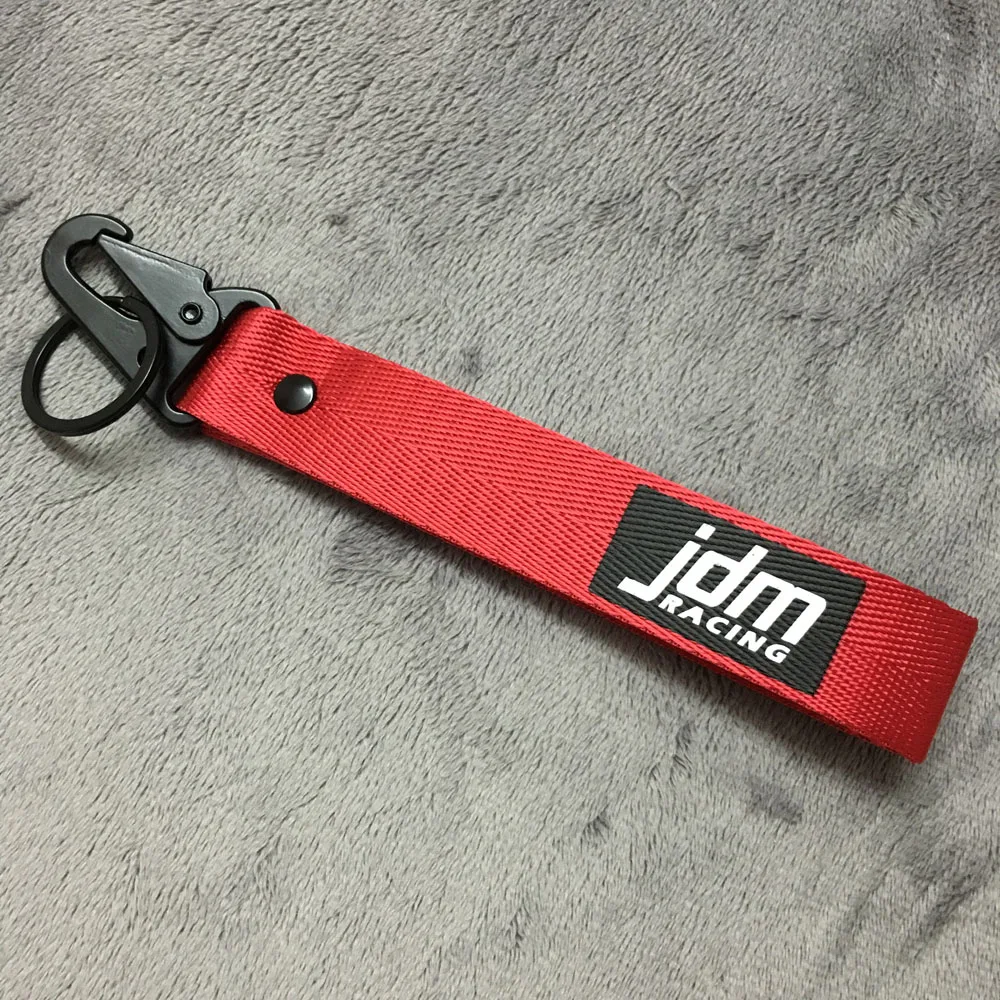 

Red JDM keyring Tags JDM keychain For Honda keychain Racing Key chain Key Phone Holder Quick Release Drift Car