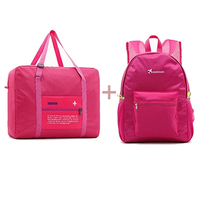 Мужская сумка для багажа, путешествий, модные женские дорожные сумки, складная сумка, Большая вместительная сумка для багажа, дорожные сумки, портативные мужские сумки - Цвет: rose red