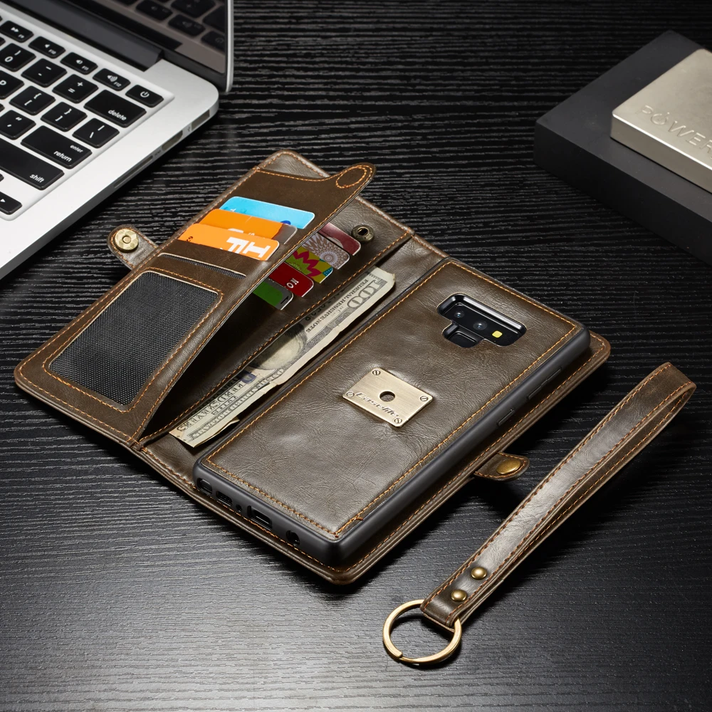

Lanyard Phone Cover Bag Coque For Samsung Galaxy Note 9 8 N960F N950F Case Luxury PU Leather Wallet Card Magnetic TPU Back Cover