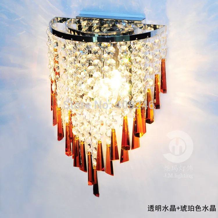 

Modern Luxurious Decorative Lamp High Quality K9 Crystal Wall Lamp Use E14