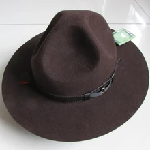Мужская шерстяная фетровая шляпа, Мужская индивидуальная шляпа, три отверстия, шерстяная шапка, австралийская фетровая шляпа, модная, унисекс, Панама джазовая, шляпа B-8124