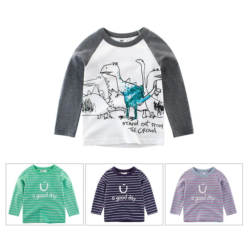 Kids Cotton T Shirt Spring Autumn Long Sleeve Clothing Cartoon 2019 Brand New T-Shirts Boy Girls Casual Children Clothes Tees