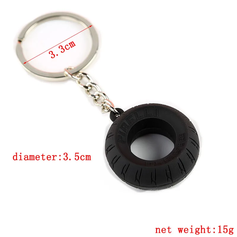 Fashion-Rubber-Motorcycle-Bike-Tire-Tyre-Shaped-Keychain-Keyring-Pendent-Car-Auto-Accessories-Chrome-Key-Chain
