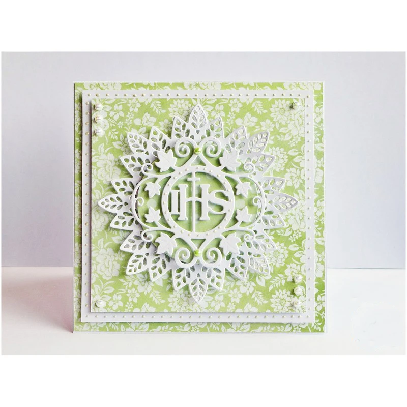 

Hemere IHS Easter Vine Circle DIY Craft Metal Cutting Dies Scrapbooking New Embossing Stencil Stitched Photo Album card Die cut