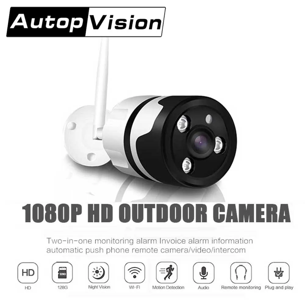 

EC56 IP Camera Wifi 1080P Wired P2P CCTV Outdoor Camera 185 degrees fisheye lens Motion detection Support 128GB