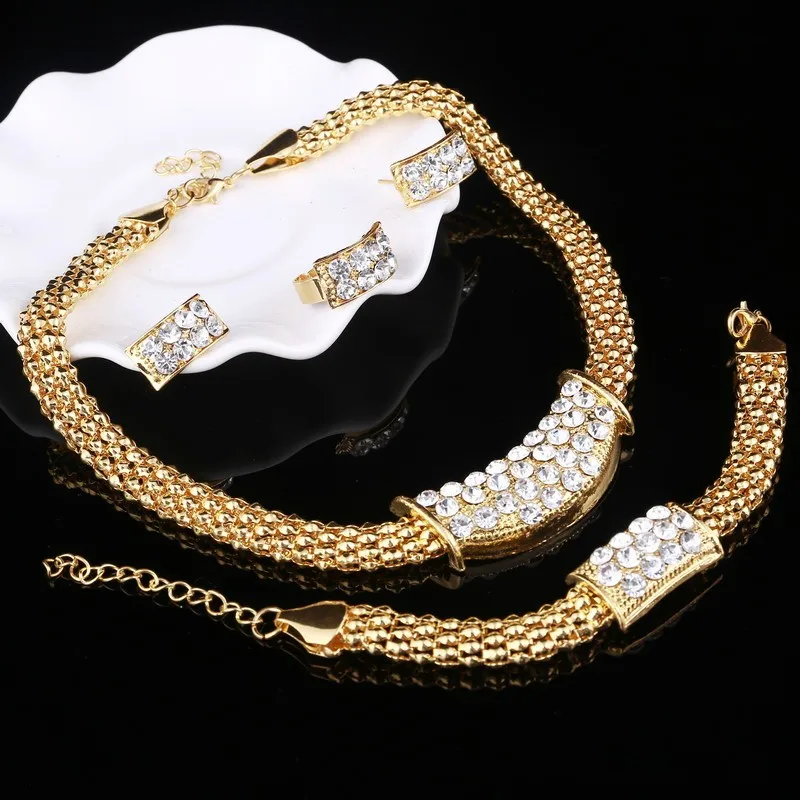 Amazing Price Wedding Gold Jewelry Sets For Women Pendant Statement African Beads Crystal Necklace Earrings Bracelet Rings 70 Amazing Price Wedding Gold Jewelry Sets For Women Pendant Statement African Beads Crystal Necklace Earrings Bracelet Rings