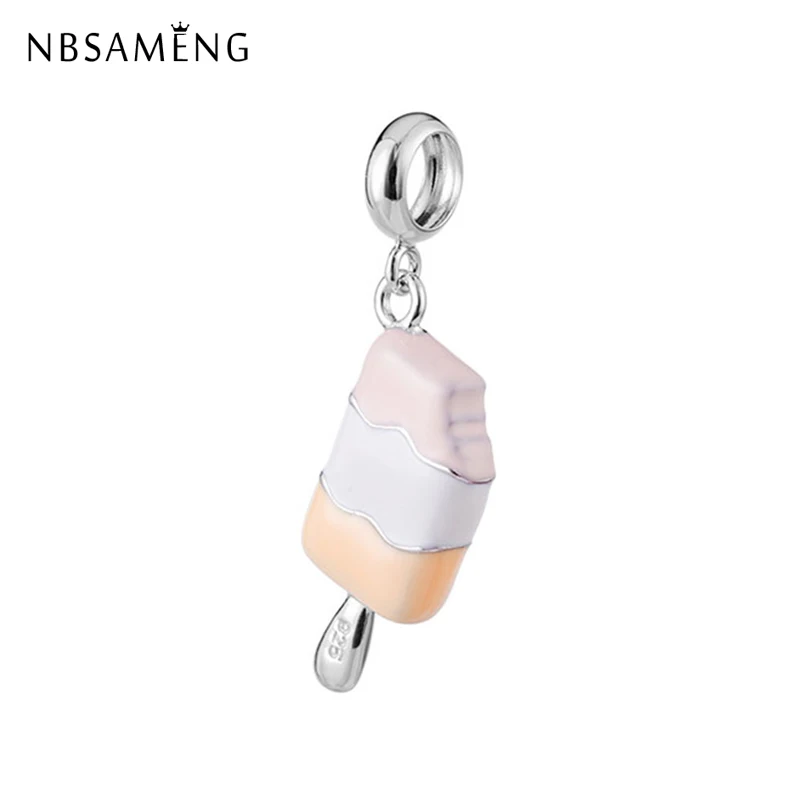 

New Authentic 100% 925 Sterling Silver Bead Charm Ice Cream Sweets Summer Pendant Charms Fit Pandora Bracelets Women Diy Jewelry