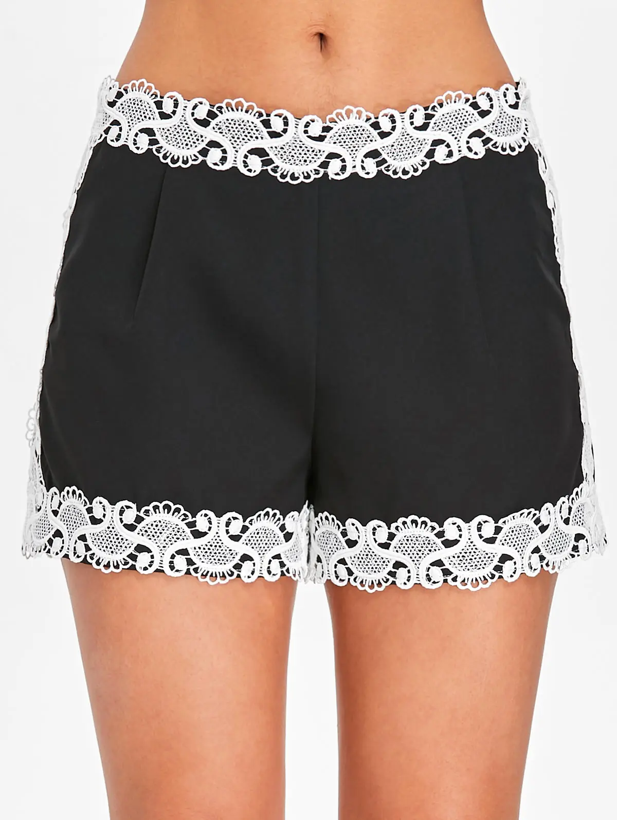 Buy Kenancy Lace Invisible Zipper Shorts Applique Lace