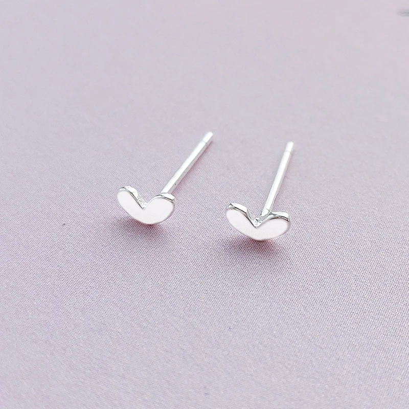 SE-E9052 E5826 LBLS Earings Real 925 Sterling Silver Earrings Small Heart Jewelry Stud Earrings Silver Earrings for Girls Women Kids Lady Female 4