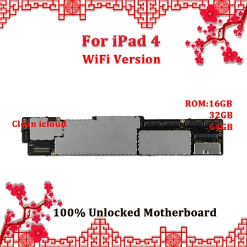 

iCloud Unlocked WiFi Version Motherboard For iPad 4,Original Disassemble Logic Board For iPad 4 Motherboard With IOS System