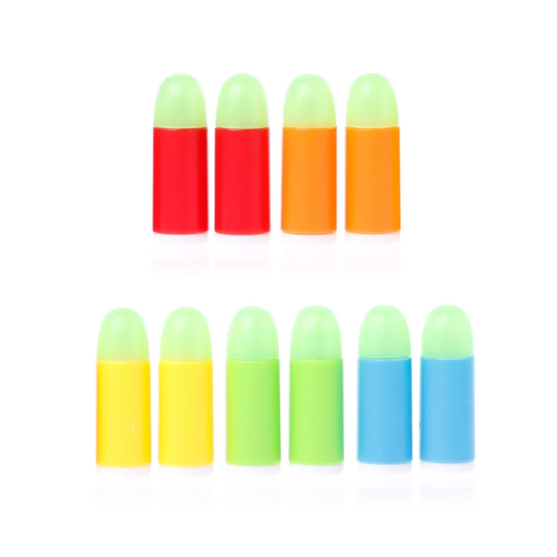 10pcs Mini Soft Bullet Toy Luminous Bullets For Pistol Gun Toys