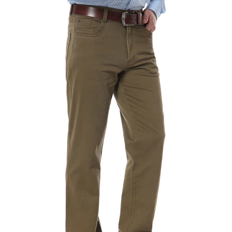Новая мода Чистый хлопок Бизнес Мужские брюки для отдыха, бренд AFS JEEP прямые свободные большие размеры мужские длинные мягкие брюки