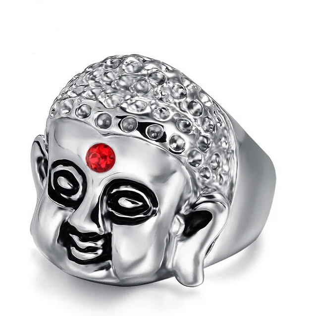 factory direct sale Titanium steel ring Microscope Buddha ring high quality jewelry