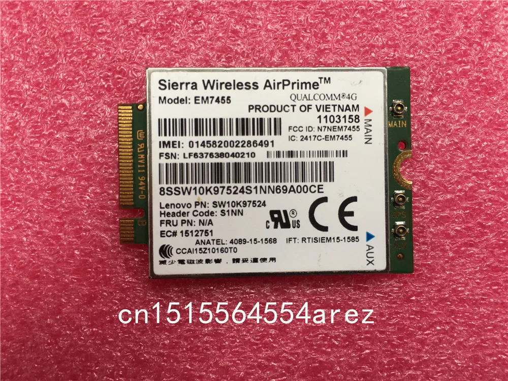 4 аппарат не привязан к оператору сотовой связи WWAN карты для Sierra Wireless airprime EM7455 GOBI6000 для lenovo thinkapd X270 T470 T470S T470P P51 P71 sw10k97524