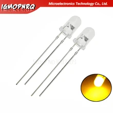 100 шт желтые светоизлучающие диоды белые поворотные желтые 5 мм светодиодные