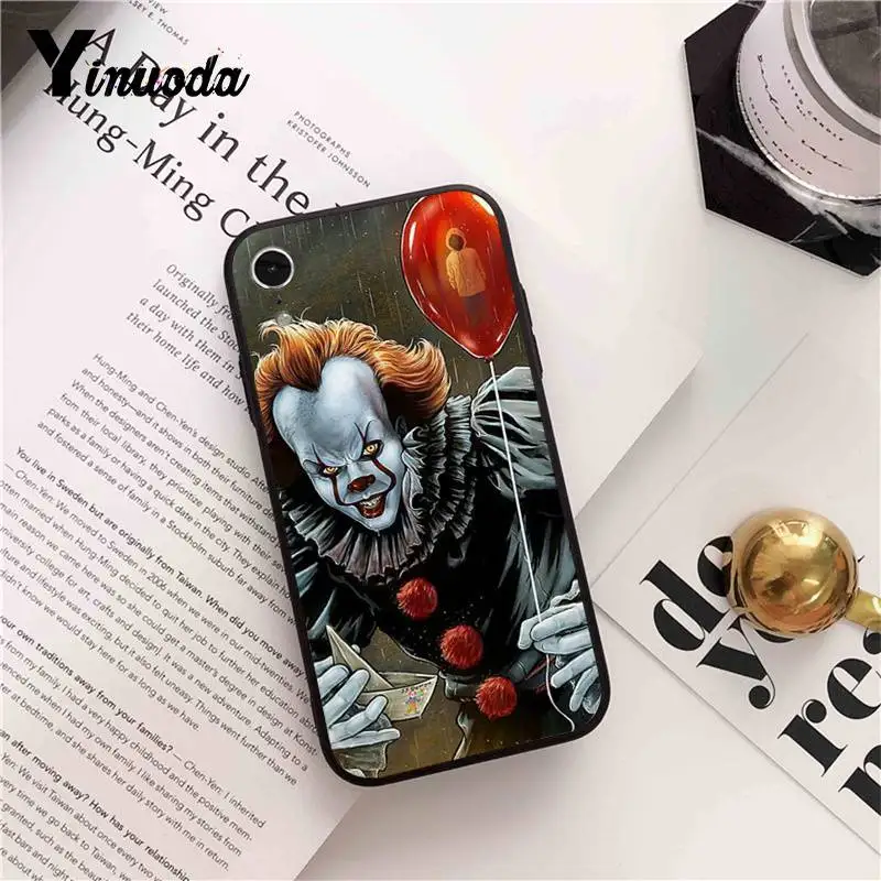 Yinuoda это Pennywise клоун ужас мягкий резиновый черный чехол для телефона для iPhone 5 5Sx 6 7 7plus 8 8Plus X XS MAX XR 10 Чехол