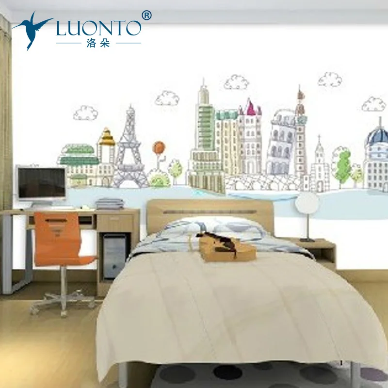 

kids Mural Wallpaper child room cartoon real pvc self-adhesive home decor large mural art customization factories,wall stickers