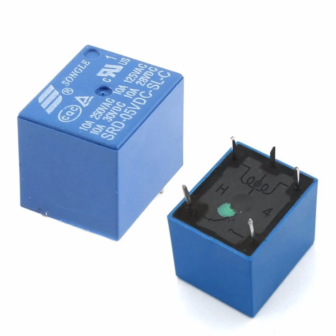 2pcs / 5pcs / 10pcs SRD-05VDC-SL-C Power Relay T73-5V DC 5V 10A 5 Pin Mayitr Durable Relays Electrical Supplies