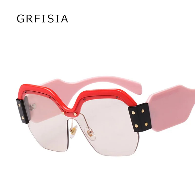 semi rimless designer sunglasses