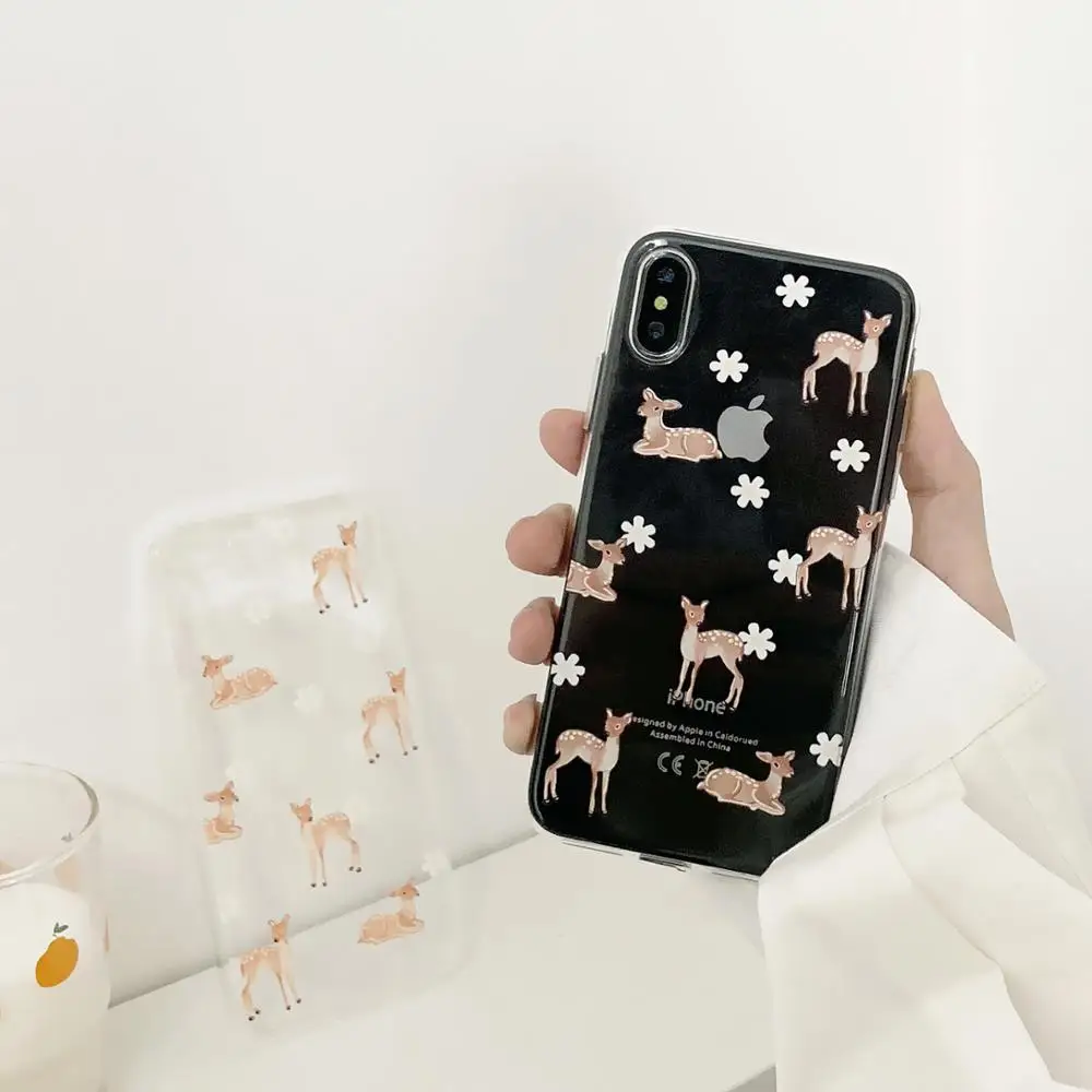 

Cartoon Transparent Phone Case For iPhone XS Max XR X 6 6S 7 8 Plus Soft TPU Clear Silicone Cute Back Cover Coque