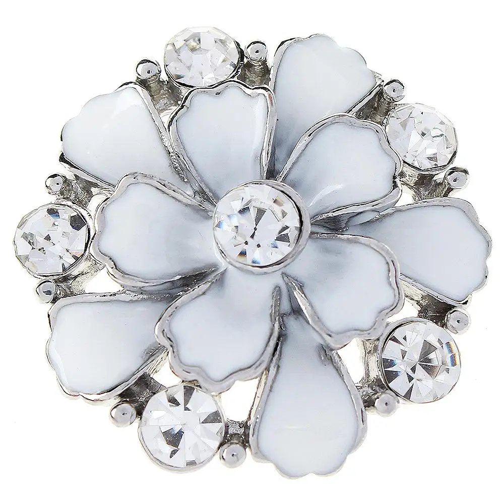 Enamel oil wholesale flower shape Snap button 18 mm metal snaps for