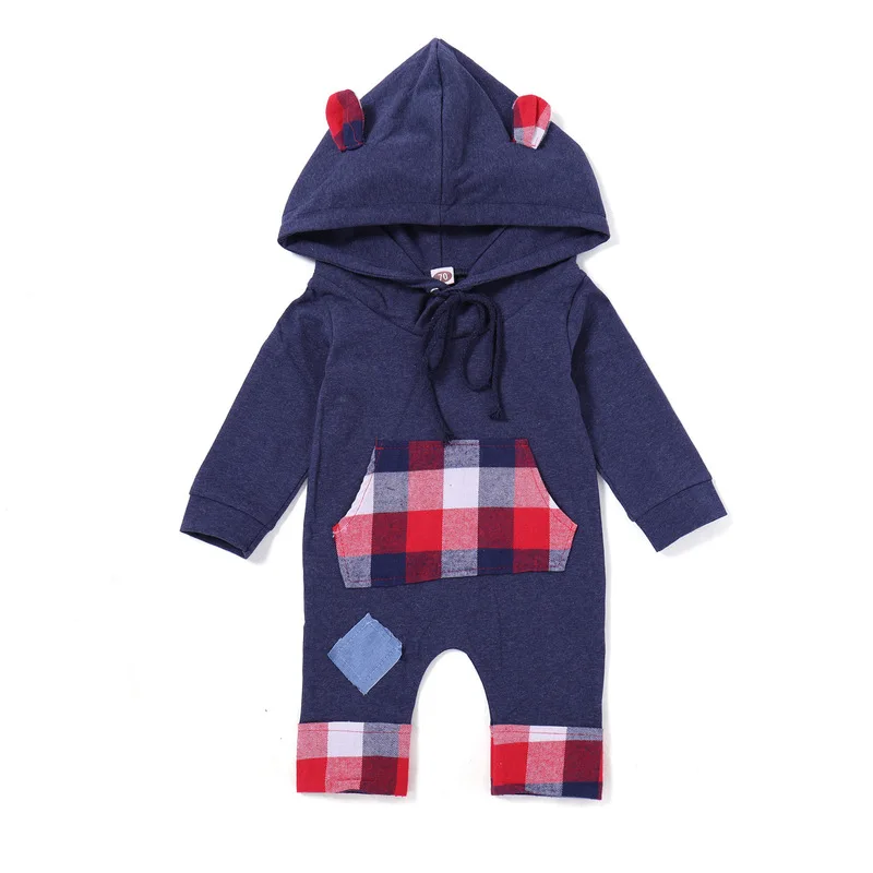 

Baby Rompers Spring Long Sleeve Newborn Baby Boy Girl Costume Cotton Romper Playsuit Baby Clothes Hooded Cute Clothing