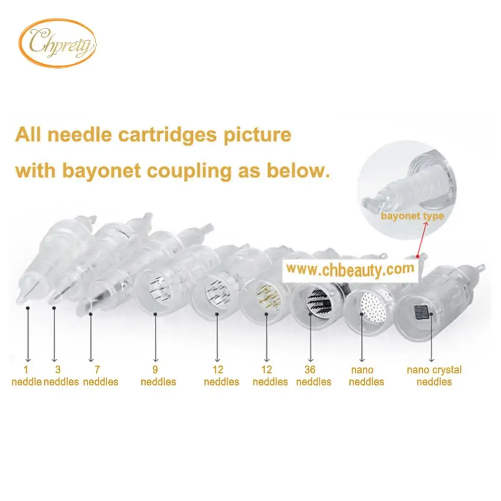 All needle cartridges with bayonet coupling