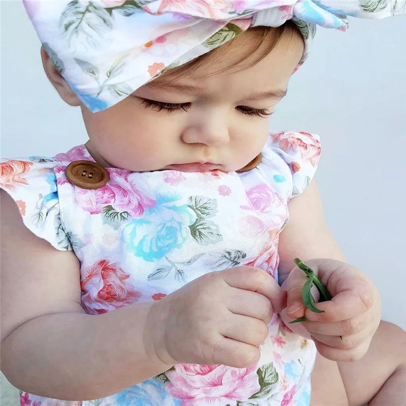 2 шт. детский летний комбинезон с цветочным принтом|baby girls clothing|baby girlbaby girl fashion |