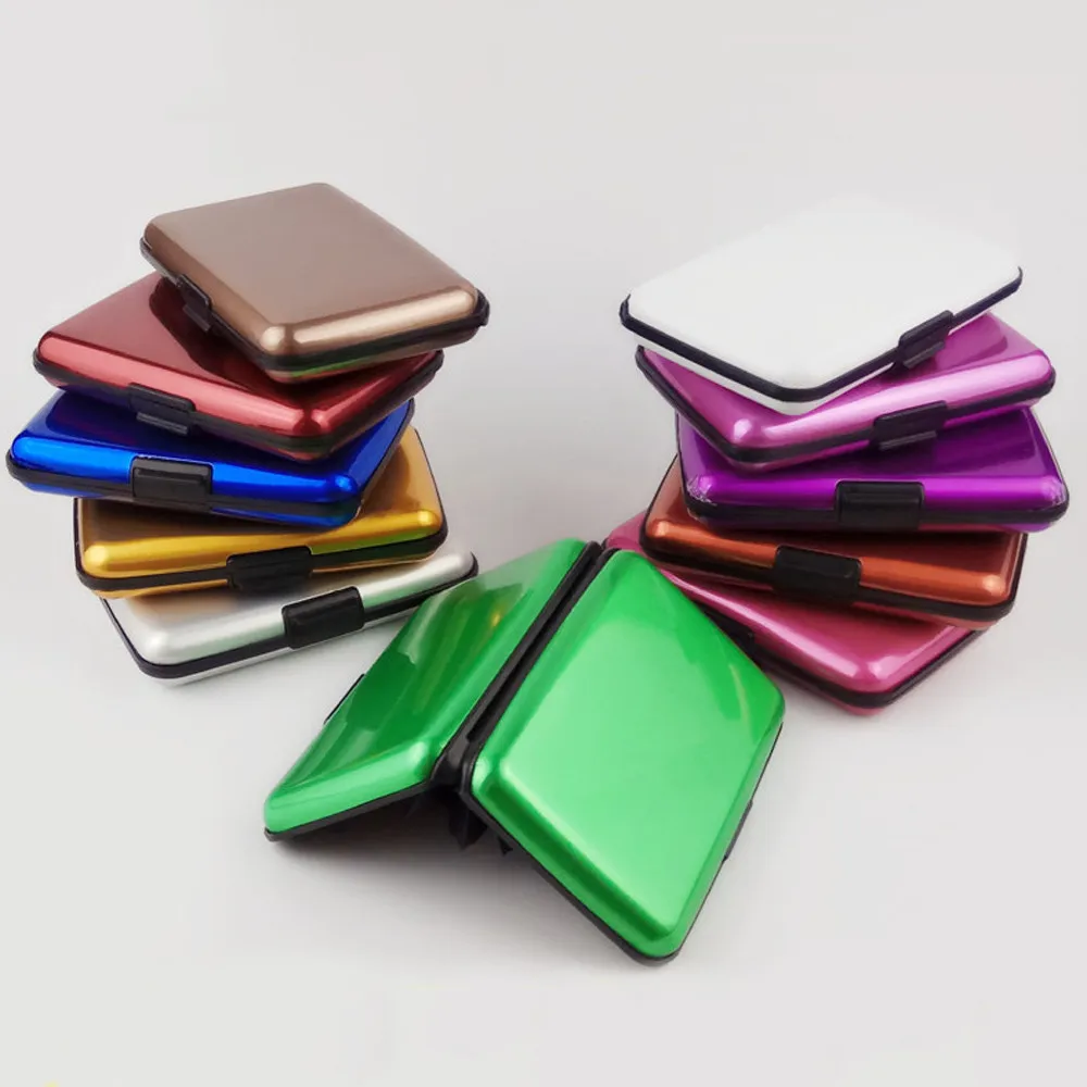 

2019 Superior Quality Men Leather Stainless Steel Business Name Card Case Holder Container