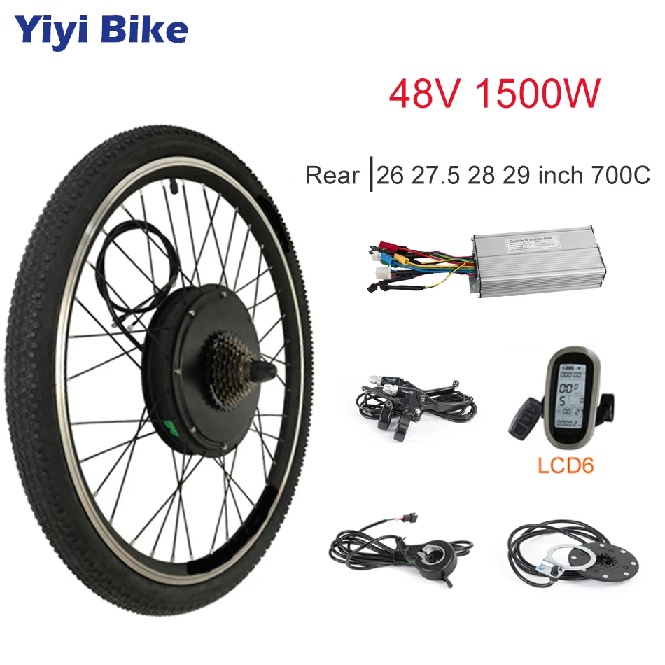 Flash Deal 48V Electric Motor Wheel 1500W Rear Wheel Electric Bicycle Conversion Kit With Tire 26 27.5 28 29 700C Brushless Cycling Engine 1 Flash Deal 48V Electric Motor Wheel 1500W Rear Wheel Electric Bicycle Conversion Kit With Tire 26 27.5 28 29 700C Brushless Cycling Engine 1