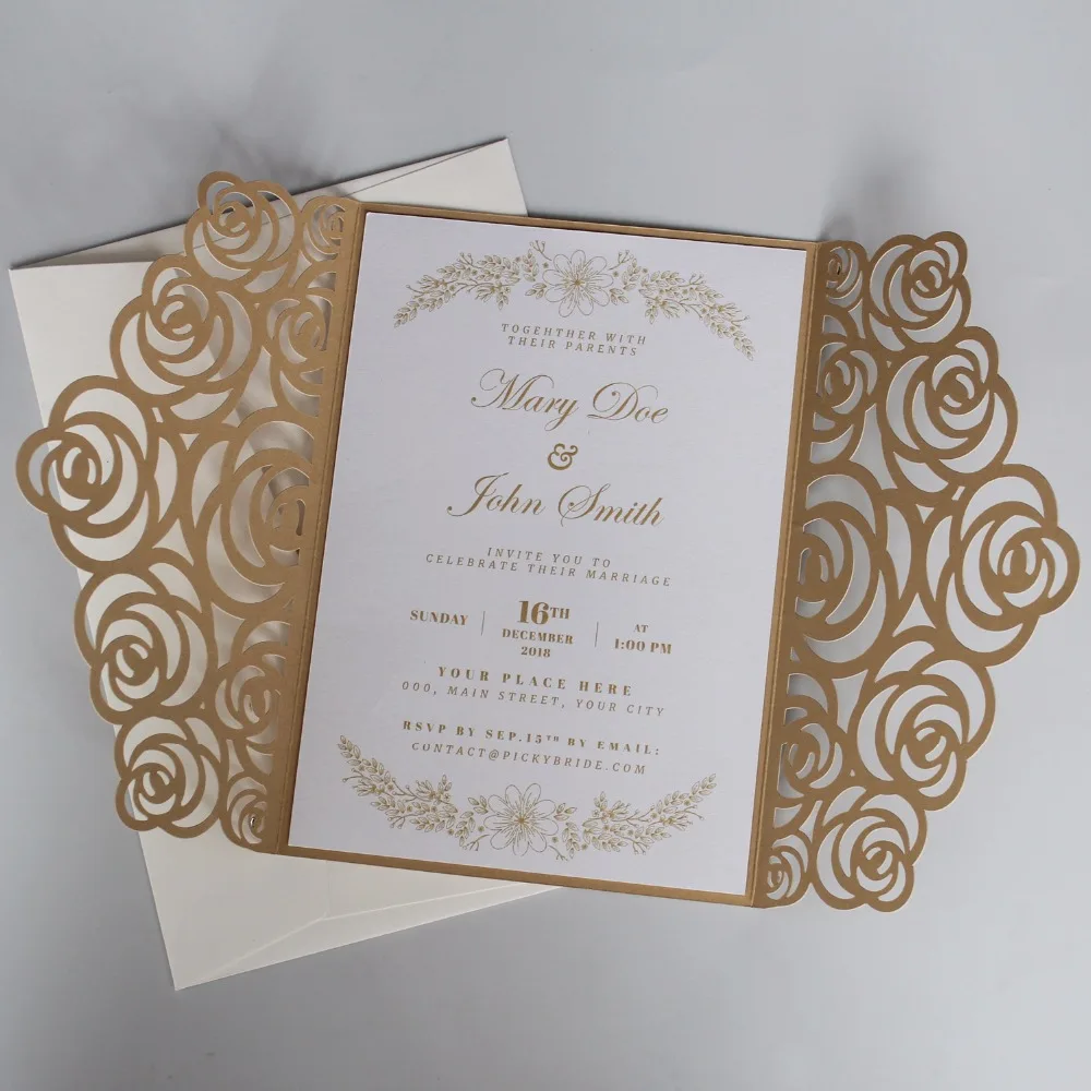 Rose Wedding Invitations
