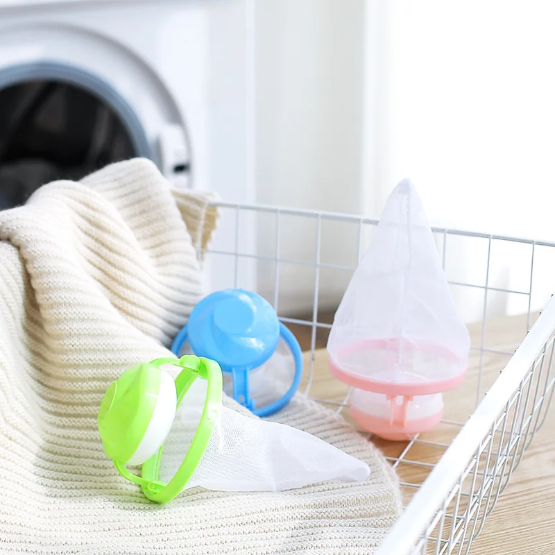 

1pcs Randomly Color Wool Hair Removal Device House Cleaning Laundry Ball Mesh Filter Bag Floating Style Washing Clothes Machine
