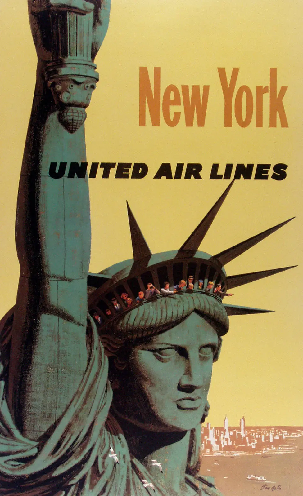 Home Decor New York Retro Travel 1-Silk Art Poster Wall Sicker Decoration Gift